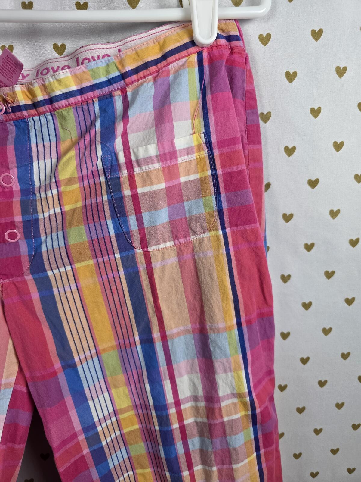 Victorias Secret Vintage COTTON Plaid Sleep Pants Pajama Bottoms SMALL