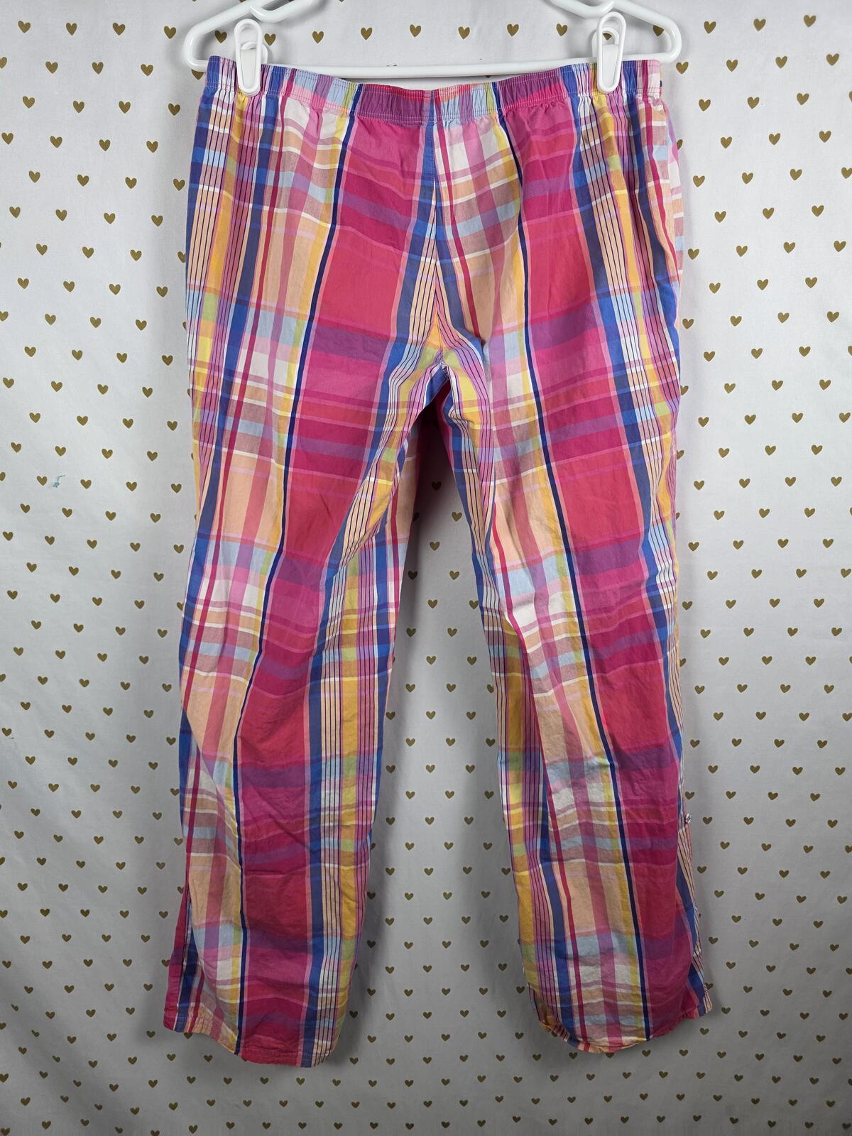 Victorias Secret Vintage COTTON Plaid Sleep Pants Pajama Bottoms SMALL