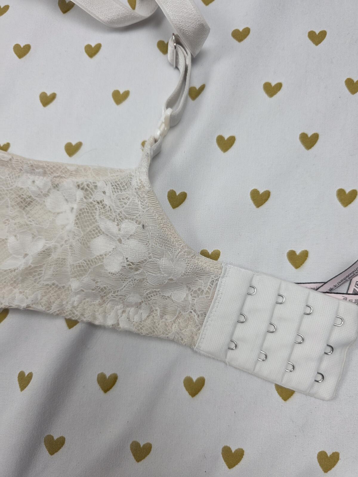 Victorias Secret White Lace Dream Angels Push Up without Padding 38DD
