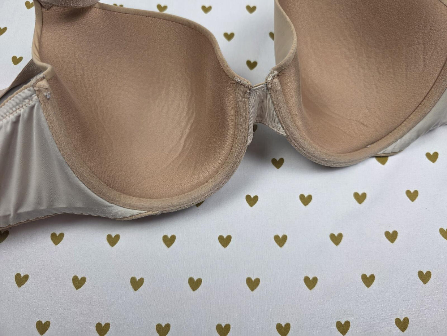 Victorias Secret Beige T shirt Lighly Lined Demi Balconette Bra 34D