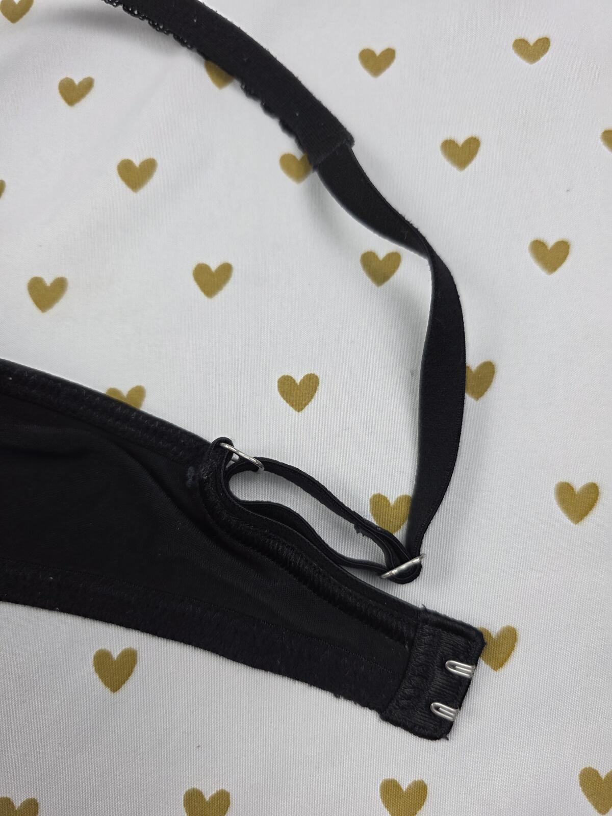 Victorias Secret Black Lined Demi Balconette Bra 34A