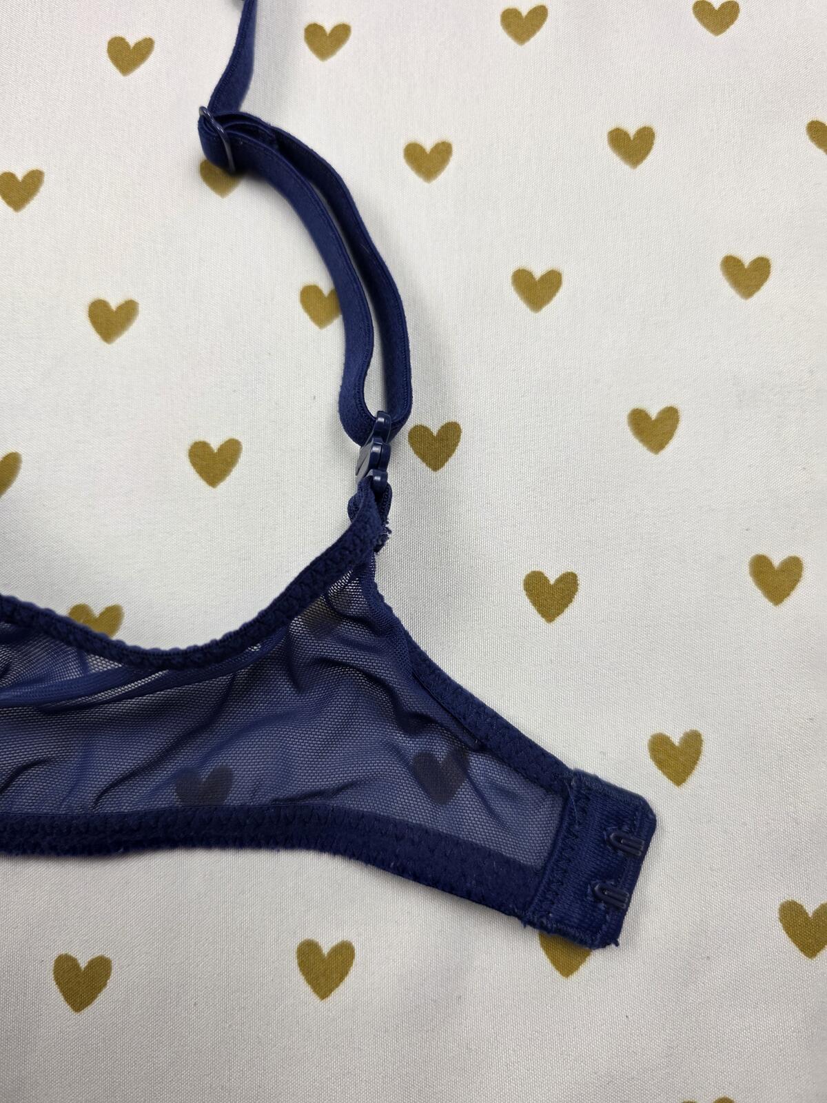 Victoria's Secret Body By Victoria Push Up Lace Blue Bra 34C