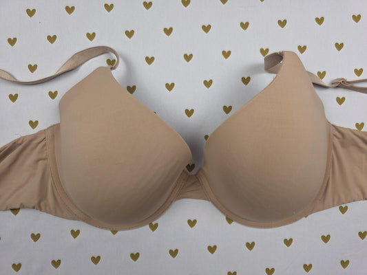 Victorias Secret Uplift Semi Demi Balconette Bra Beige 34D