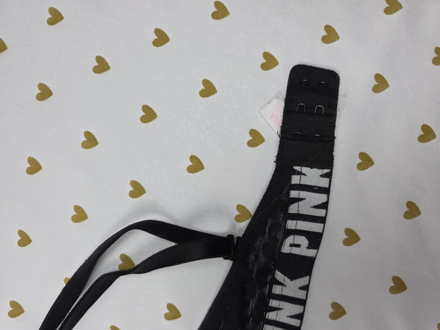 Victorias Secret PINK Black Leopard Cheetah Bra 34A Push Up