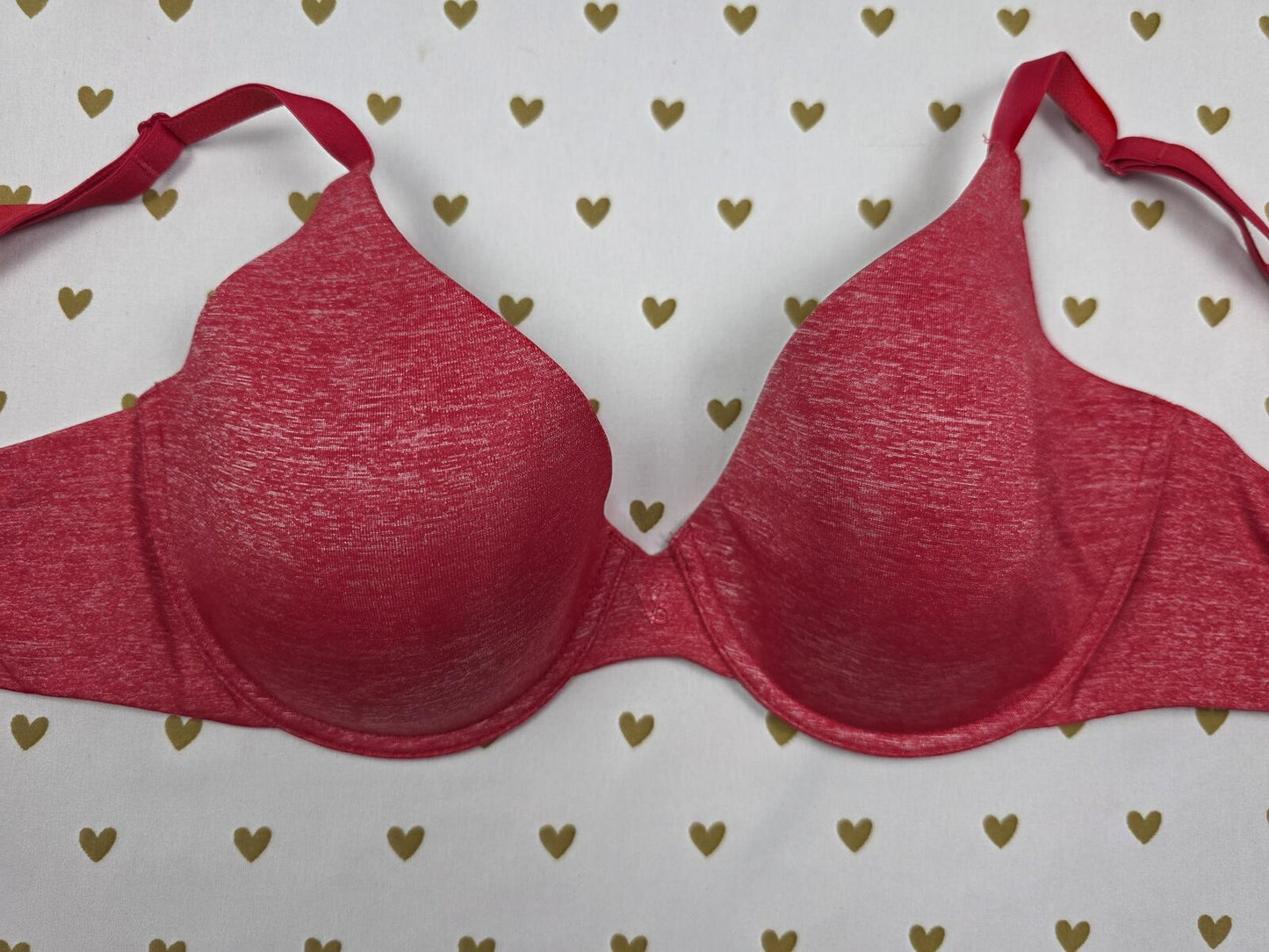 Victorias Secret Red Uplift Semi Demi Balconette Bra 34C
