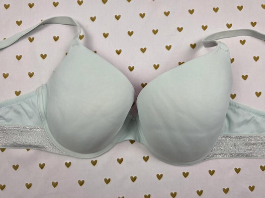 Victorias Secret PINK Mint Shimmer Strap 36D wear everywhere Push Up Bra
