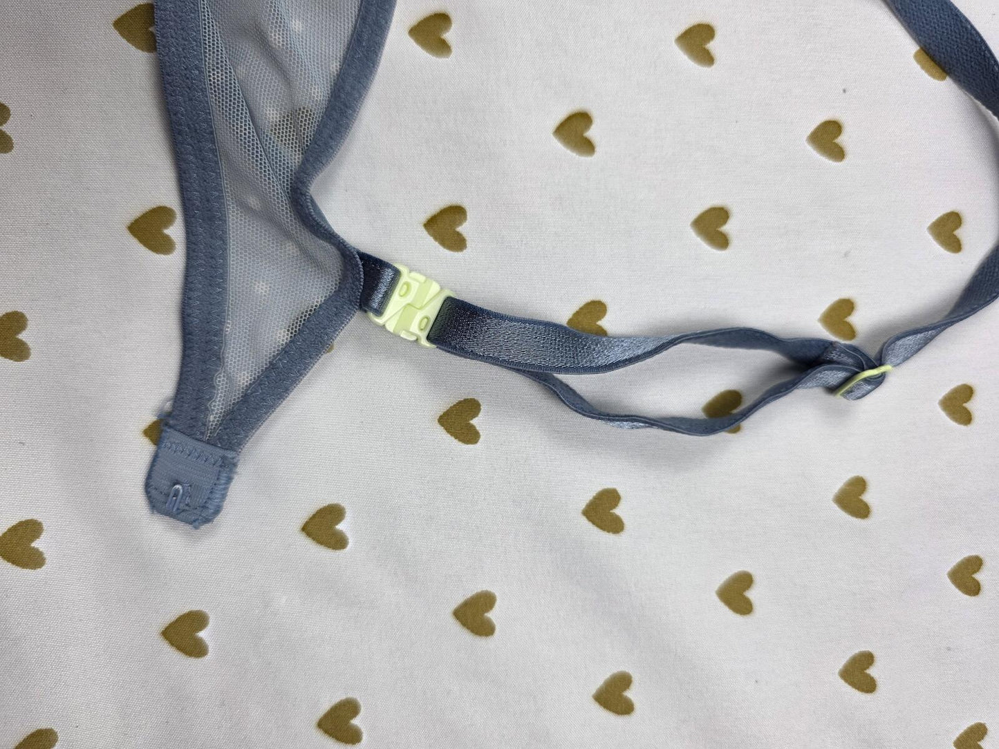 Victorias Secret Blue Lace Demi Balconette Bra 34C
