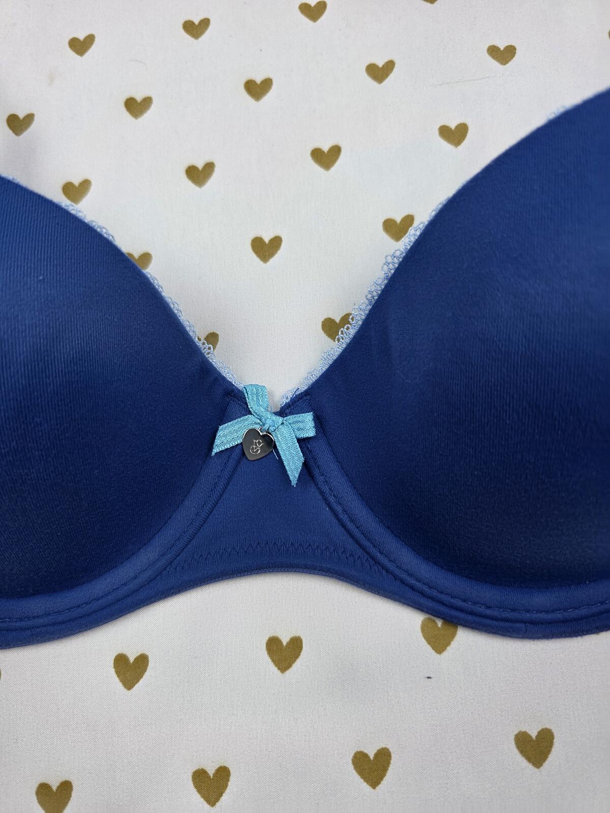 Victoria's Secret Blue Body By Victoria Lined Demi Balconette Bra 34C