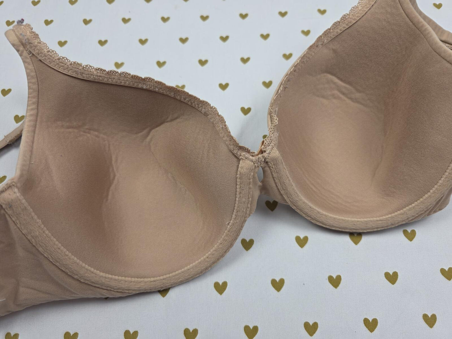 Victoria's Secret Beige Lined Perfect Coverage Bra 34D