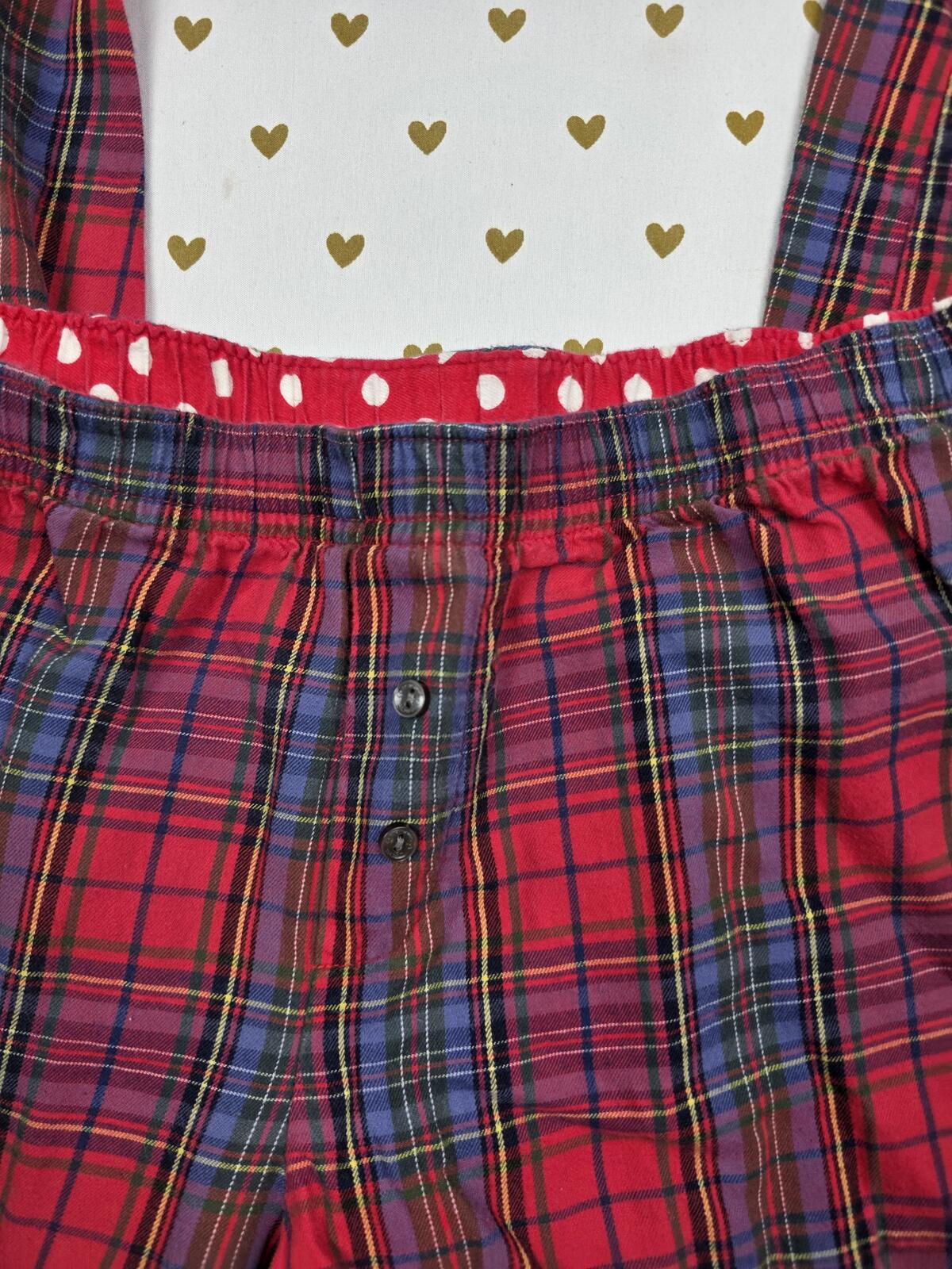 Victorias Secret Plaid Polka Dot Pajama Pants Sleep Bottoms XS