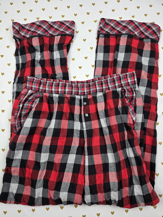 Victorias Secret Plaid Red Flannel Pajama Pants Sleep Bottoms XS
