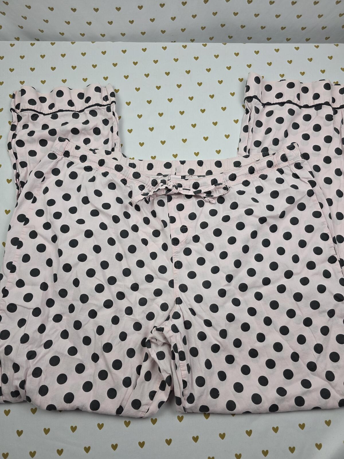 Victorias Secret Polka Dot PJ Pajama Pants Sleep Bottoms  XL LONG