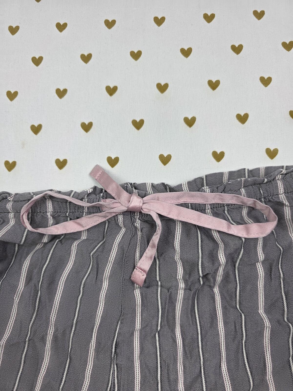 Victorias Secret Striped Grey Cotton Modal Sleep Shorts Boxers Pajama Bottoms M