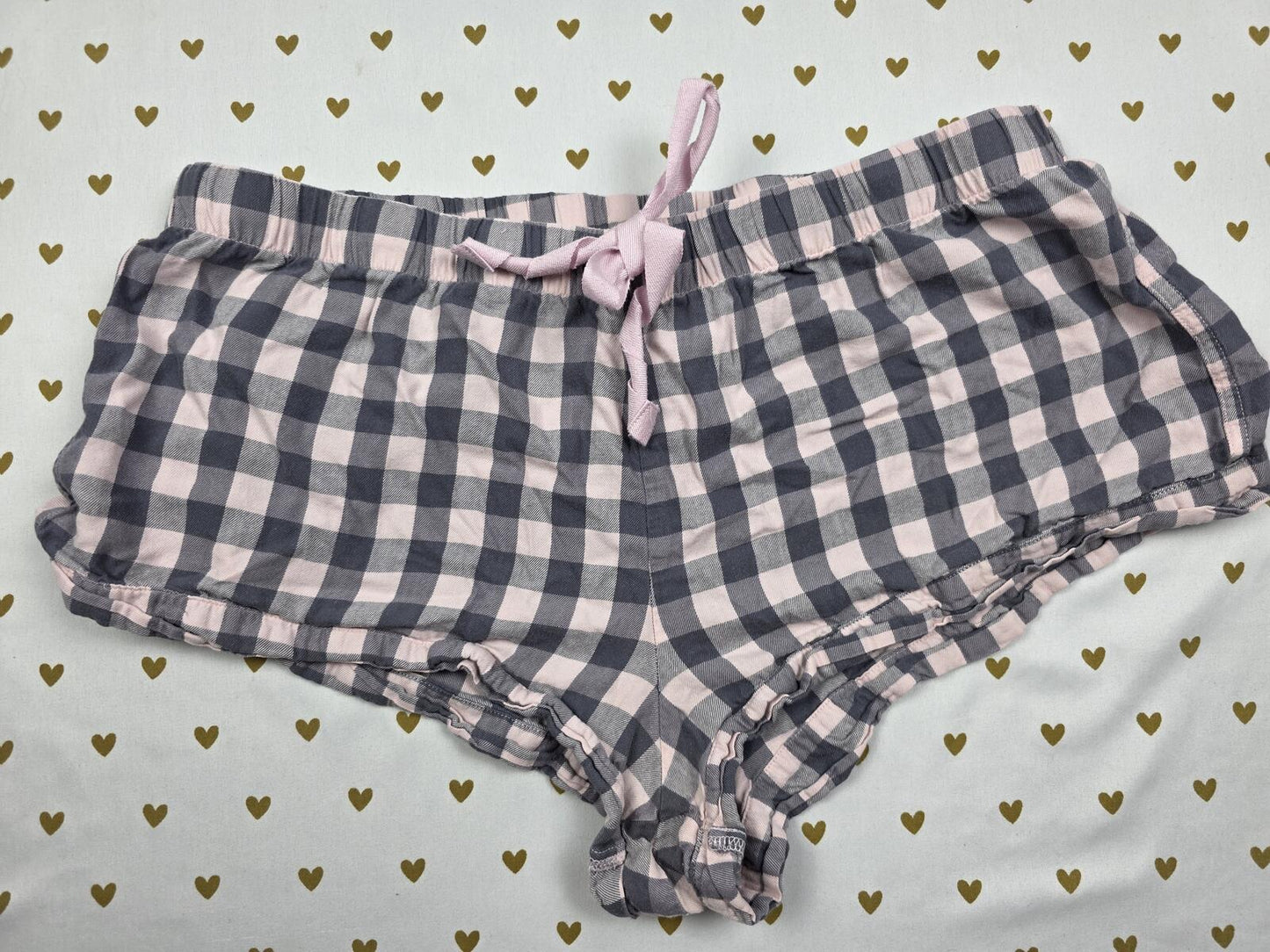 Victorias Secret Plaid Checkerboard Medium Sleep Shorts Boxers Pajama Bottoms