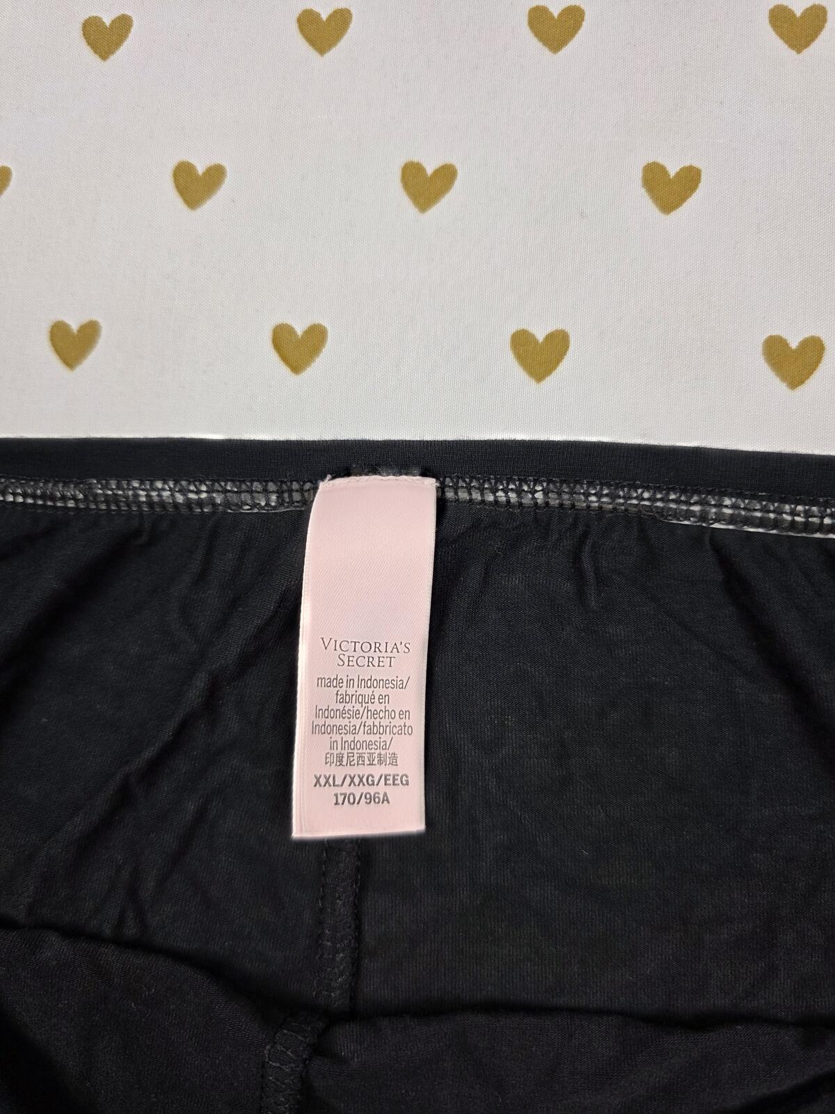 Victorias Secret Black Super Soft  2XL XXL Sleep Shorts Boxers Pajama Bottoms