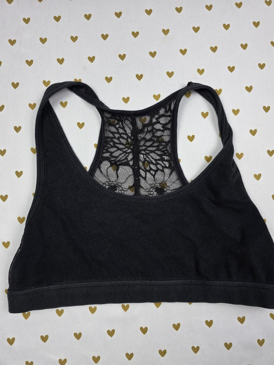Victorias Secret Pink Open Lace Back Medium Bralette Bra Top Tank