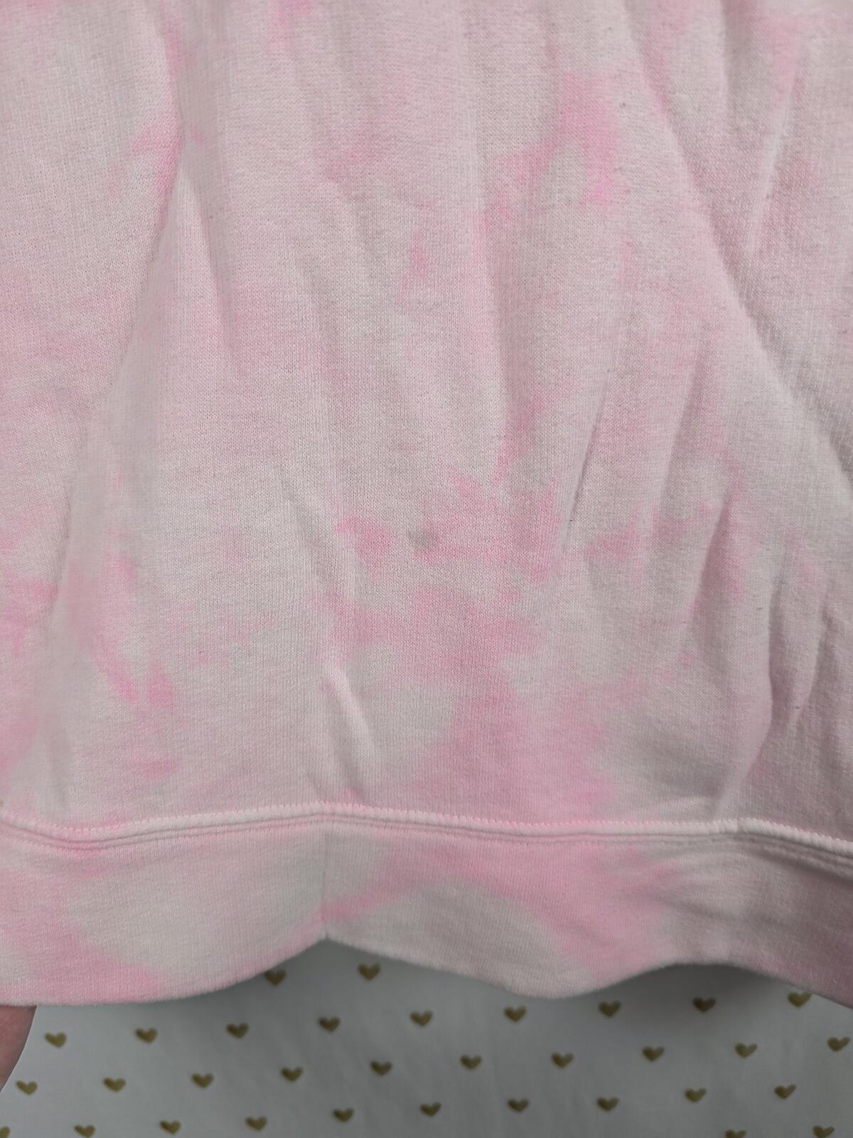 Victorias Secret Pink Pullover Hoodie Sweater Tye Dye Pockets Oversized SMALL