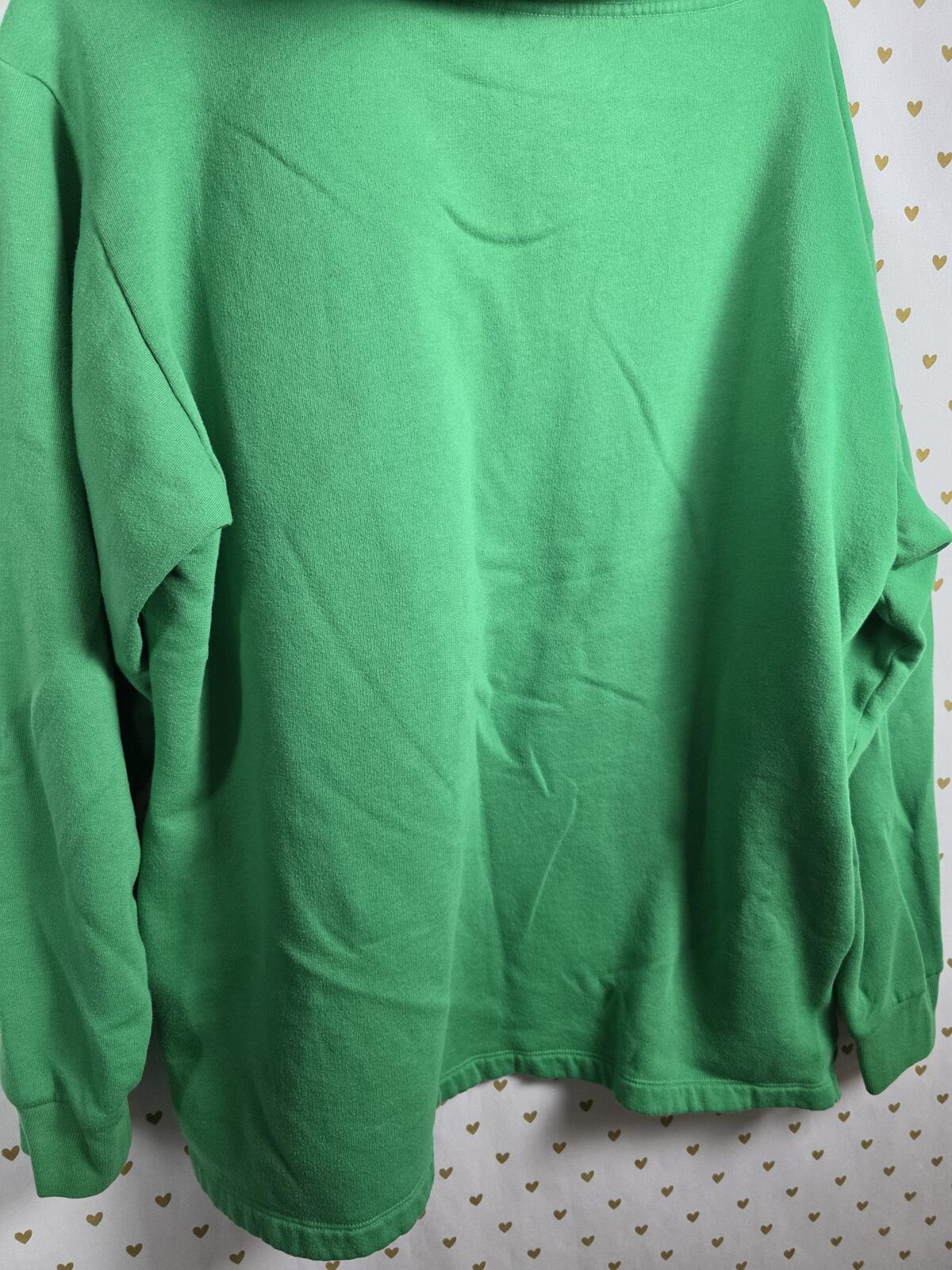 Victorias Secret Pink CAMPUS ORIGINALS Green Pockets LOVE Glitter Hoodie XL