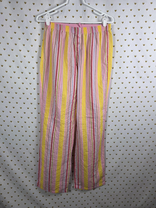 Victorias Secret PINK VINTAGE Y2k Small Striped Pajama Pants Bottoms PJ Sleep
