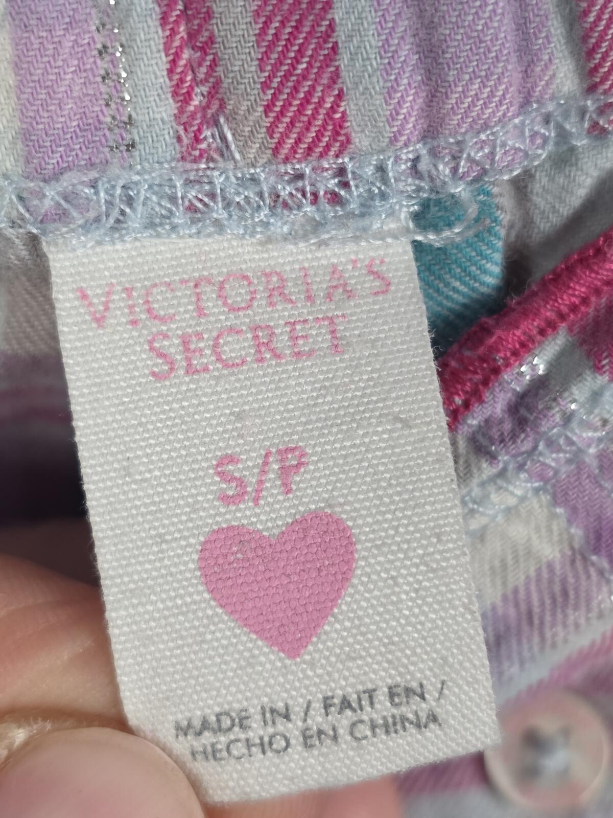 Victorias Secret Vintage y2k Plaid SMALL cotton Pajama Sleep Pants Bottoms