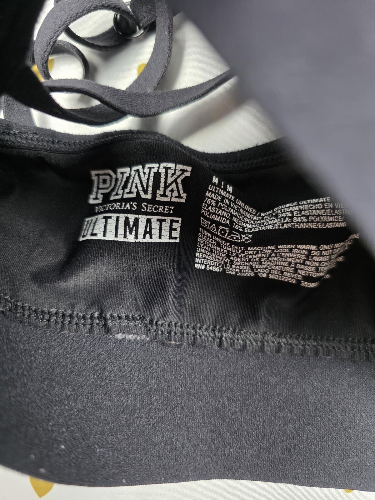 Victorias Secret Pink Ultimate Strappy Medium Bralette Bra Top Tank