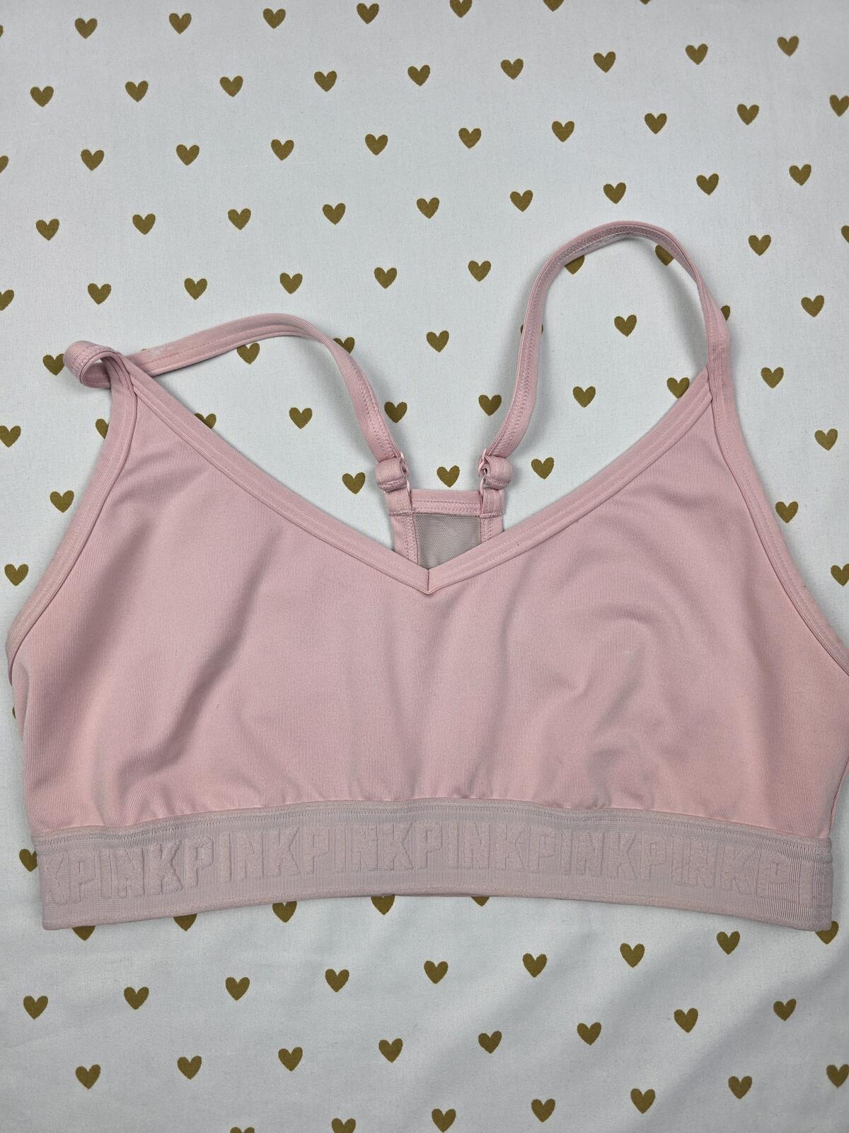 Victorias Secret Pink Adjustable sports bra LARGE Bralette Bra Top Tank