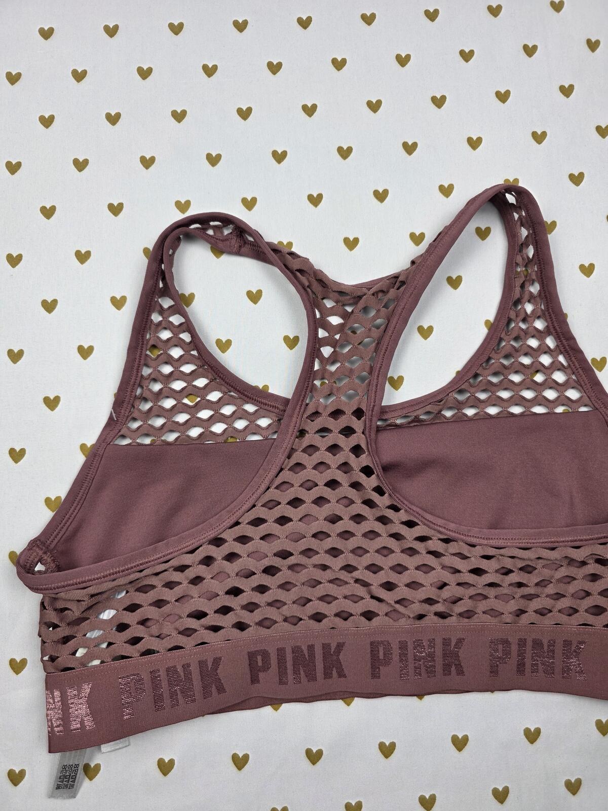 Victorias Secret Pink mesh sports bra Large  Bralette Bra Top Tank