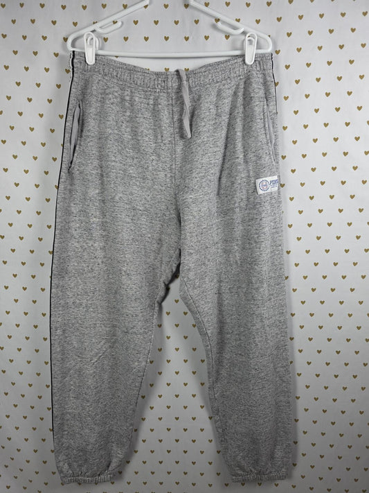 Victorias Secret PINK Logo Sweats Grey Pocket Joggers sweatpants LARGE