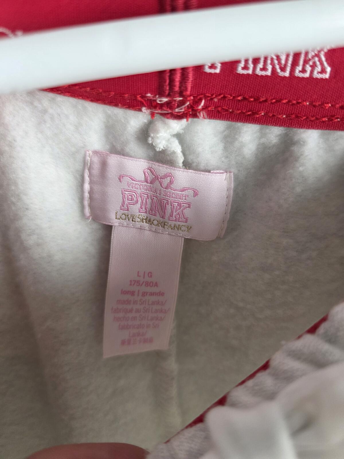 Victorias Secret PINK LOVESHACKFANCY Campus Sweatpants Large Joggers BLING