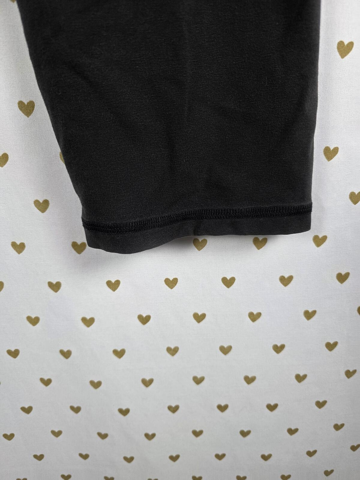 Victorias Secret PINK Logo FOLDOVER Yoga Pants Capri Cropped Y2k LARGE