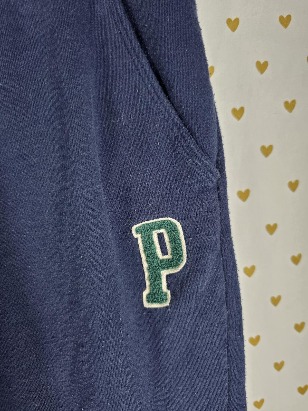 Victorias Secret Pink LOVE 2pc SET Hoodie Sweatpants Sweats Blue MEDIUM