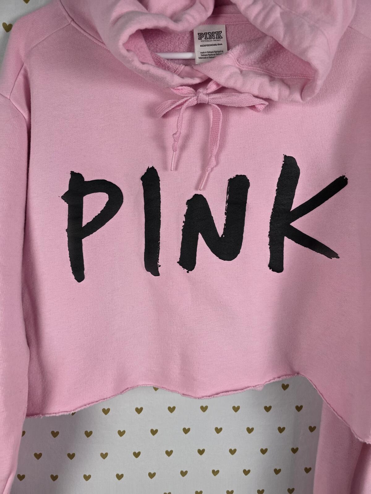 Victorias Secret Pink 2pc OUTFIT Set Hoodie Joggers Sweatpants XS