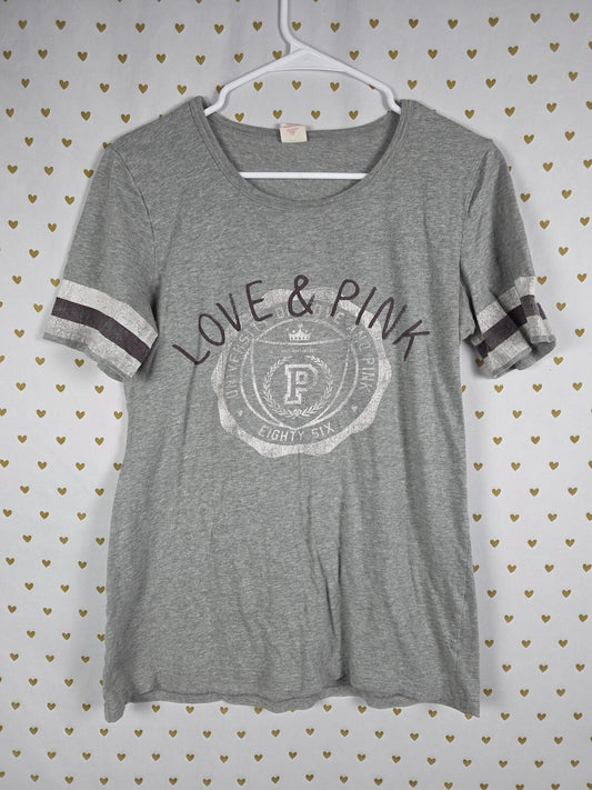 Victorias Secret PINK Vintage Y2k LOVE Logo Tee Shirt LARGE