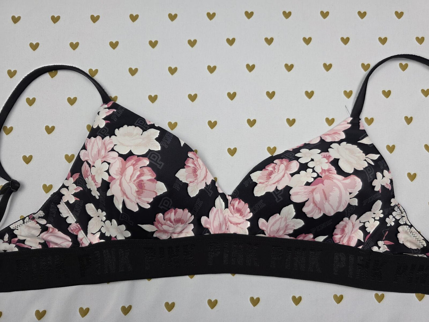 Victorias Secret PINK Floral wireless Wear Everywhere Bra 32C