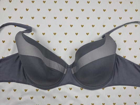 Victoria's Secret Grey Soft Body by Victoria Lined Demi Balconette Bra 38DD