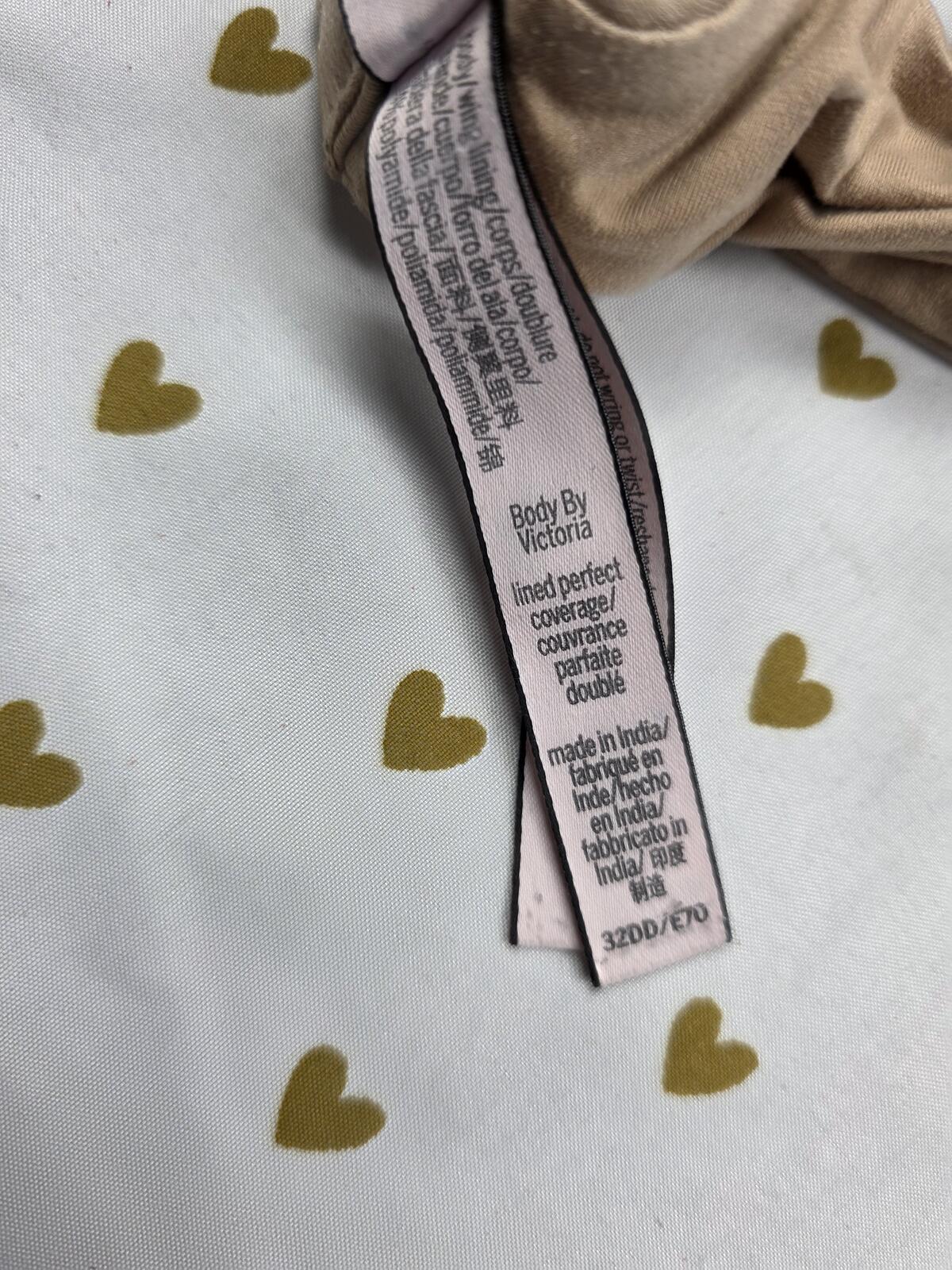 Victoria's Secret Beige Body By Victoria Lined Perfect Coverage bra 32DD