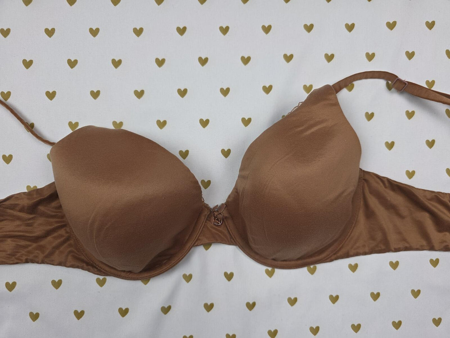 Victoria's Secret Brown Satin Body By victoria Perfect Coverage Bra 34C
