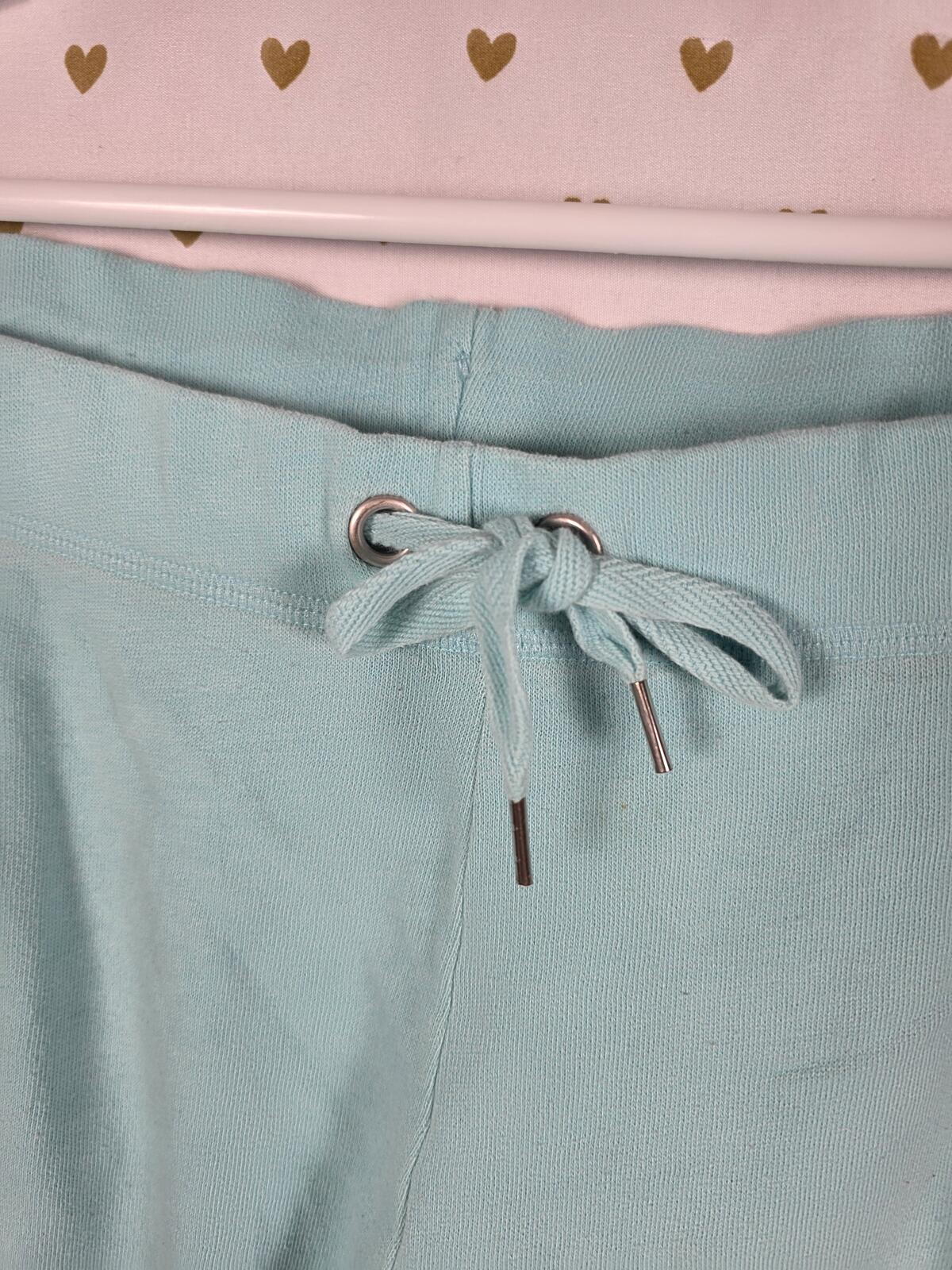 Victorias Secret VS Blue Flare Baggy Sweatpants BLING Sequins Pockets SMALL