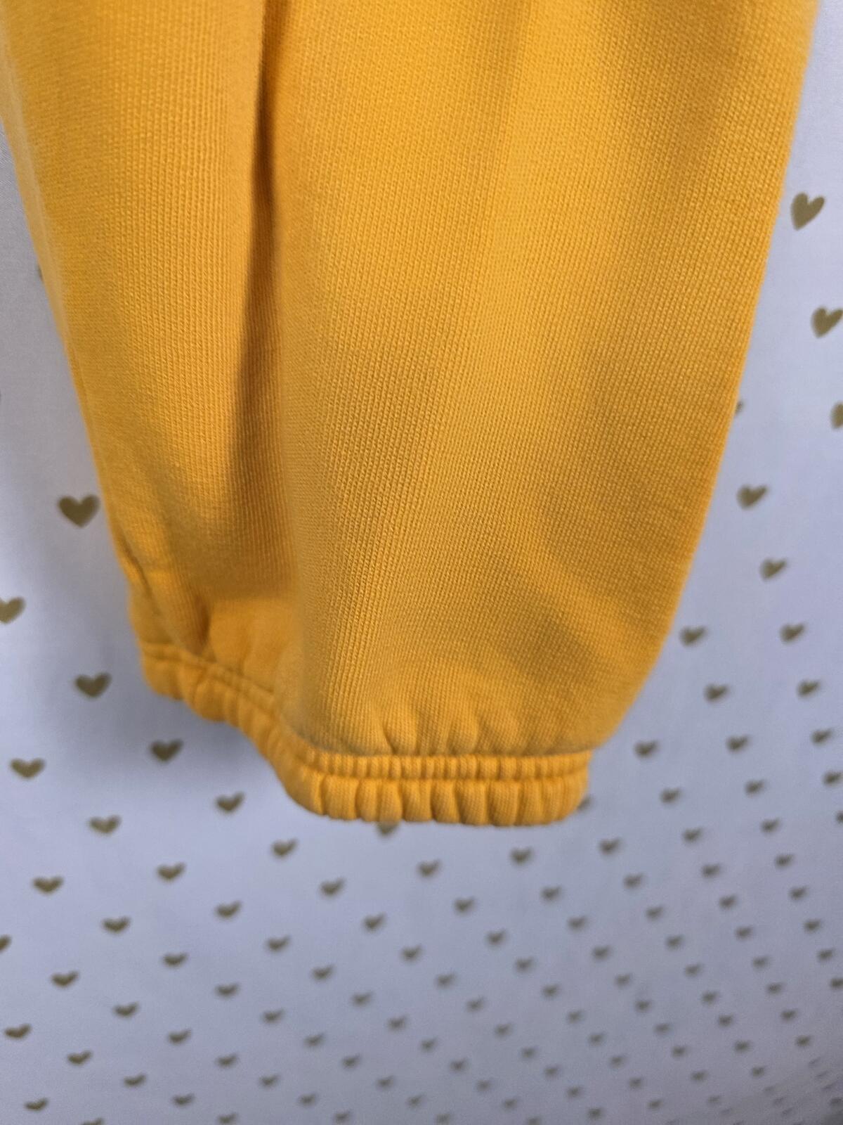 Victorias Secret PINK Yellow XS Logo Butt Joggers Sweatpants Sweats VINTAGE