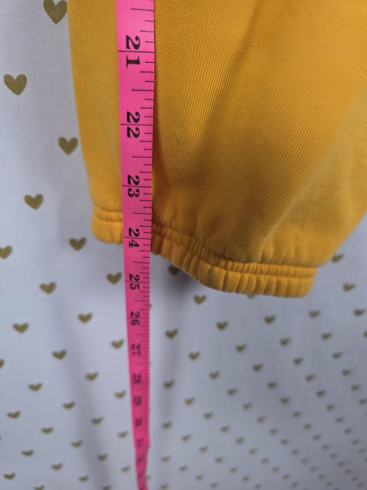 Victorias Secret PINK Yellow XS Logo Butt Joggers Sweatpants Sweats VINTAGE