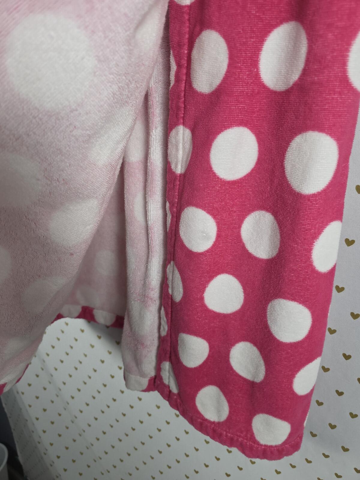Victorias Secret PINK HTF Polka Dot Wrap Around Towel Bath Cover Up Velcro