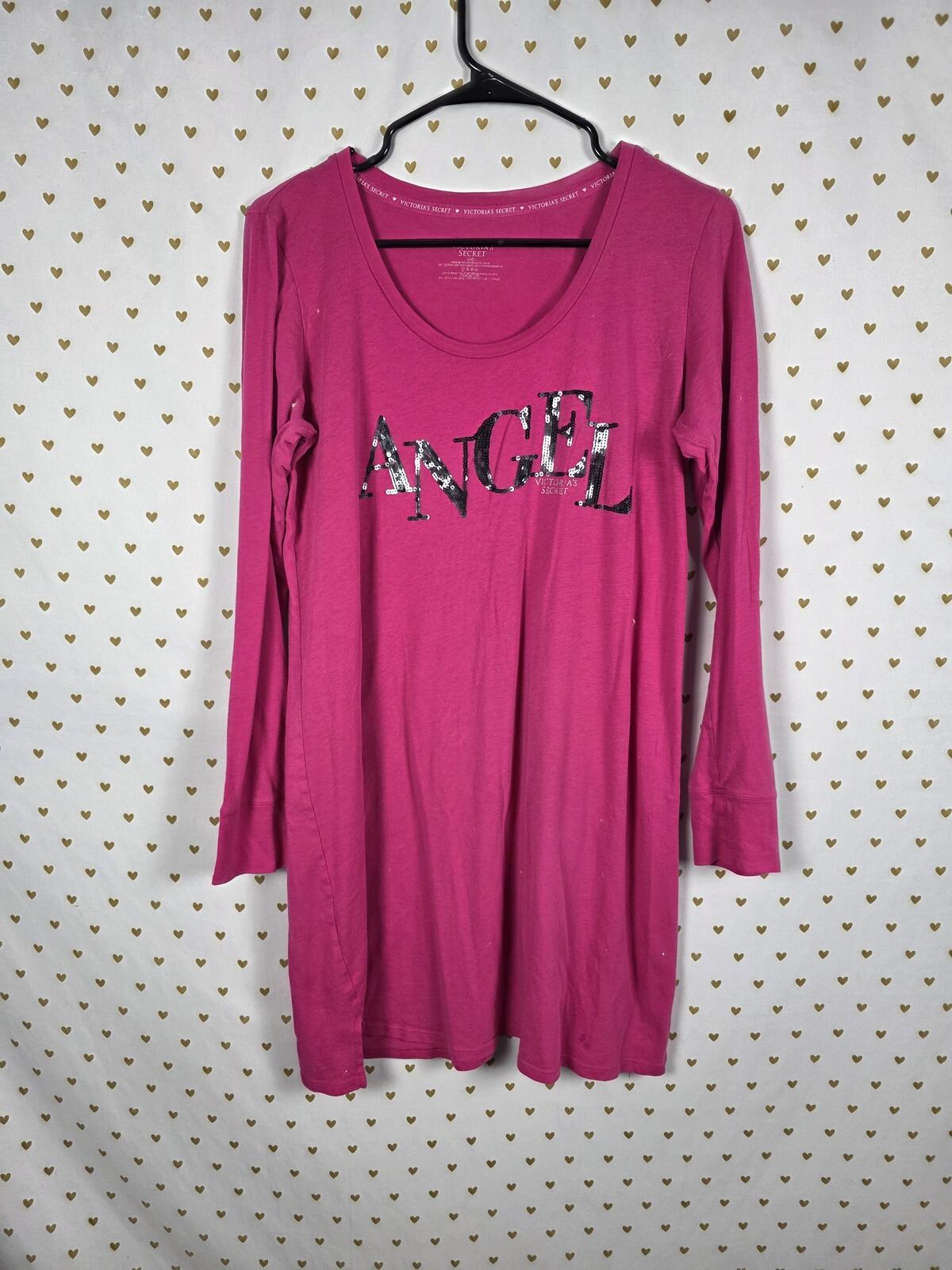 Victorias Secret BLING ANGEL Nightgown Sleep Dress Long Sleeve Pajama PJ large