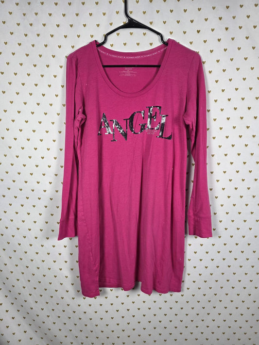 Victorias Secret BLING ANGEL Nightgown Sleep Dress Long Sleeve Pajama PJ large
