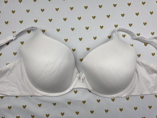 Victoria' Secret white Satin Body By Victoria Perfect Shape Bra 38C