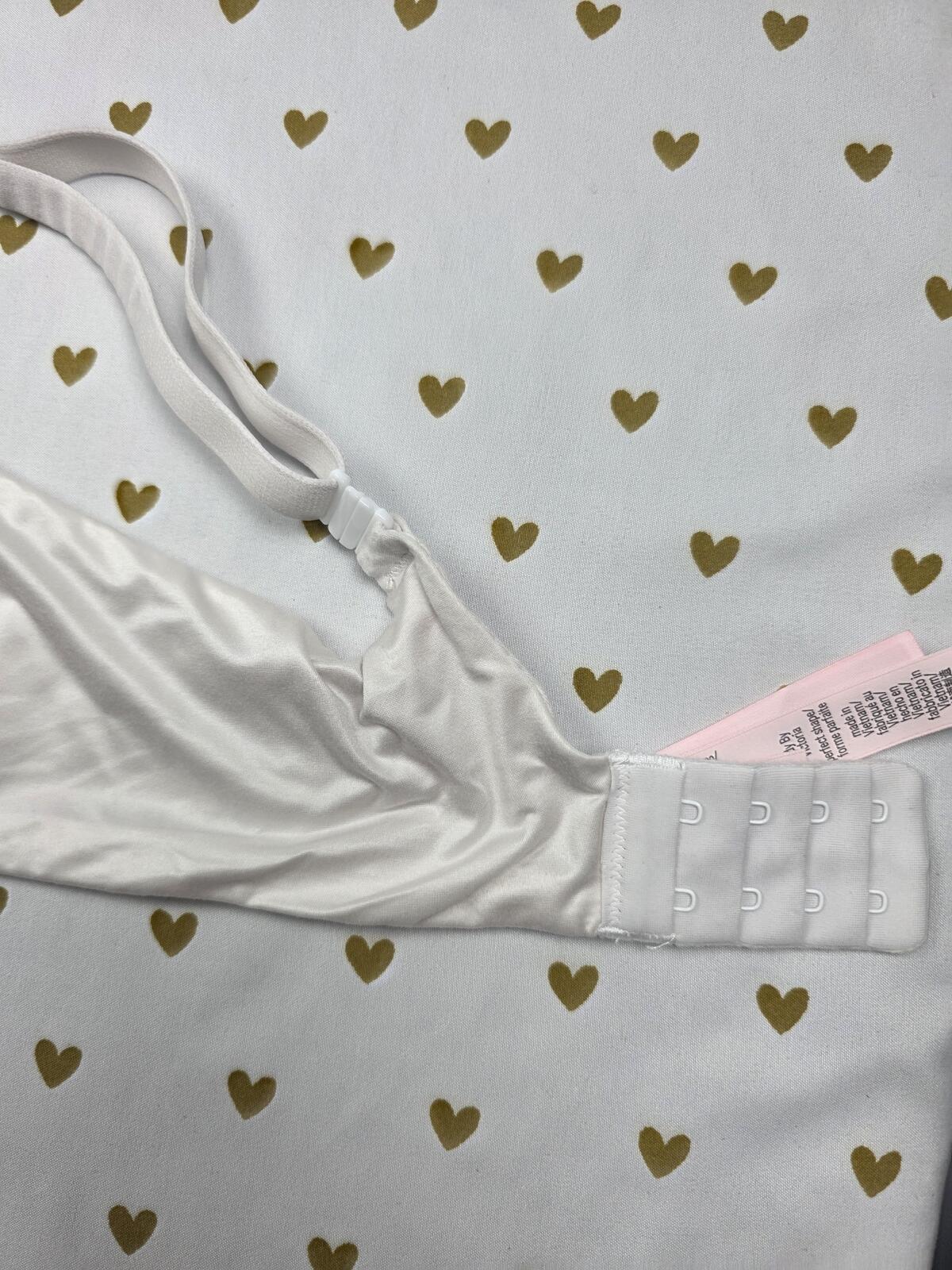 Victoria' Secret white Satin Body By Victoria Perfect Shape Bra 38C