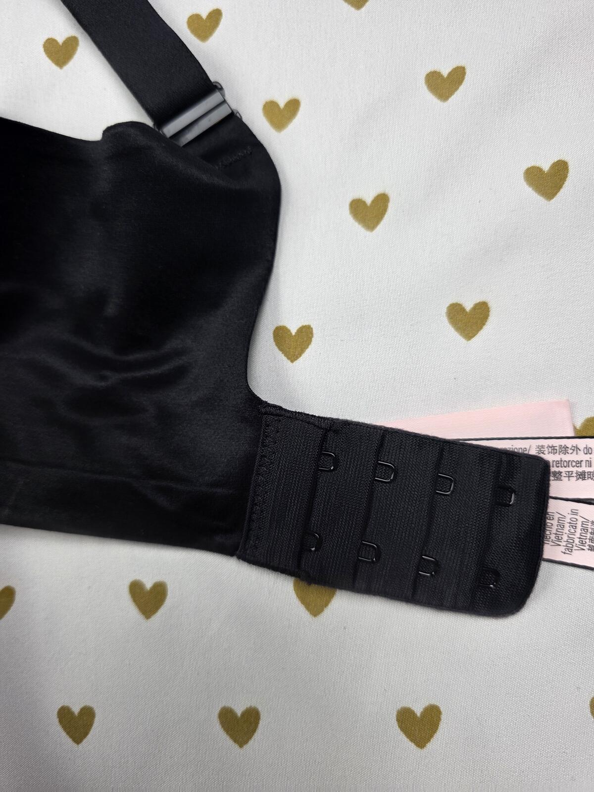 Victorias Secret Black Wireless No Wire Bra Lined Demi Balconette 38D