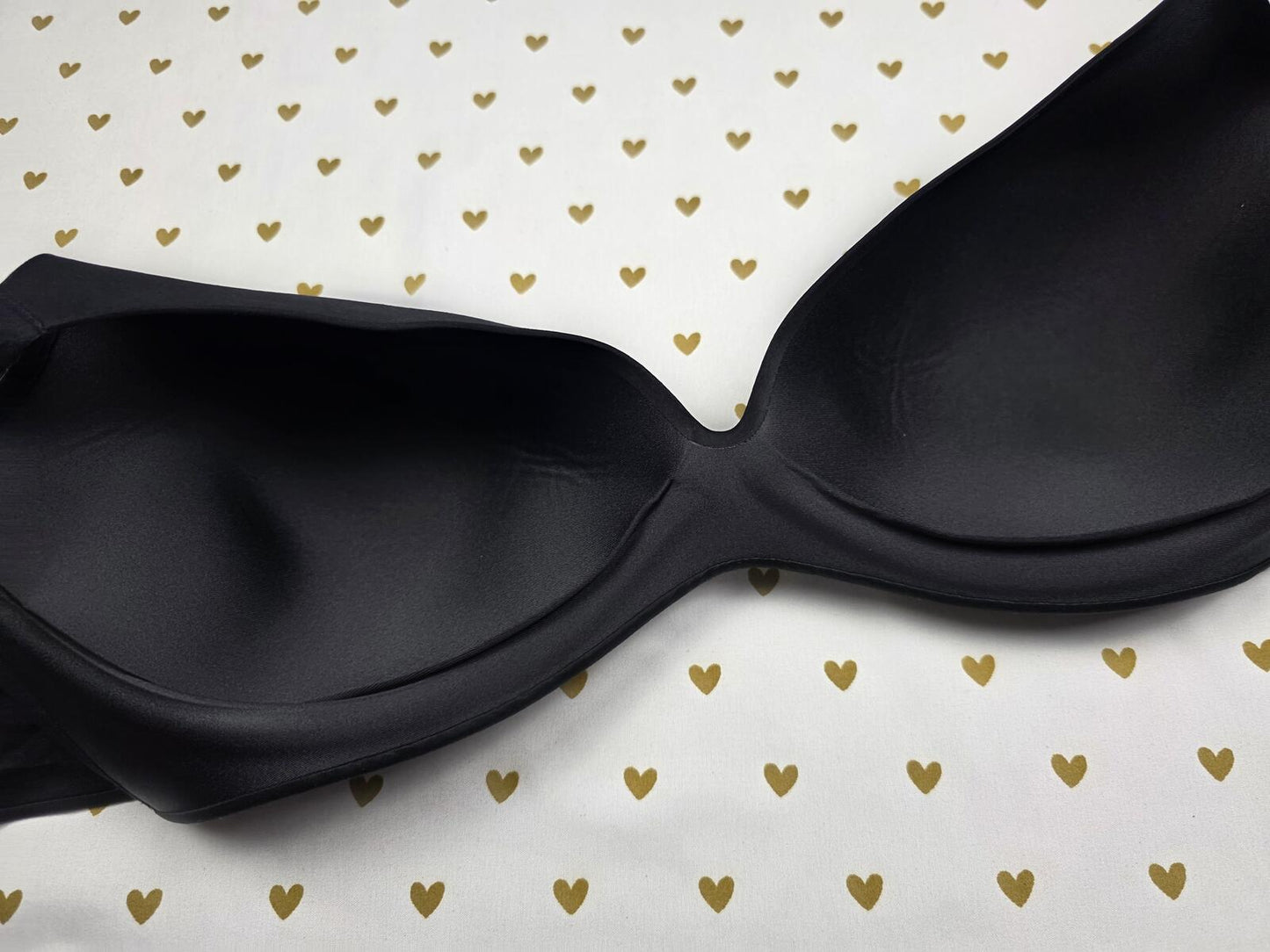 Victorias Secret Black Wireless No Wire Bra Lined Demi Balconette 38D