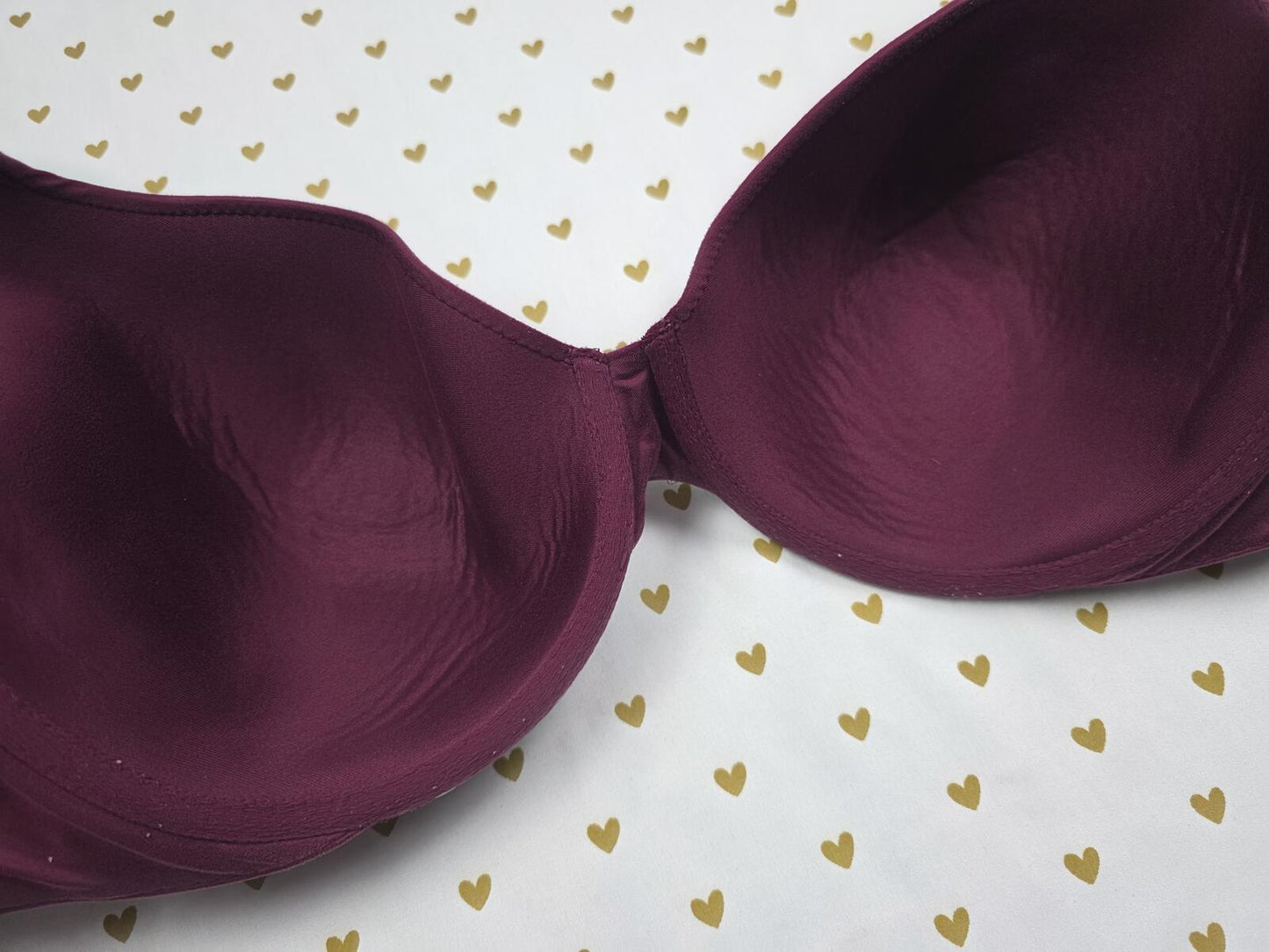 Victoria's Secret Maroon Body By victoria Lined Perfect Coverage Bra 38DDD