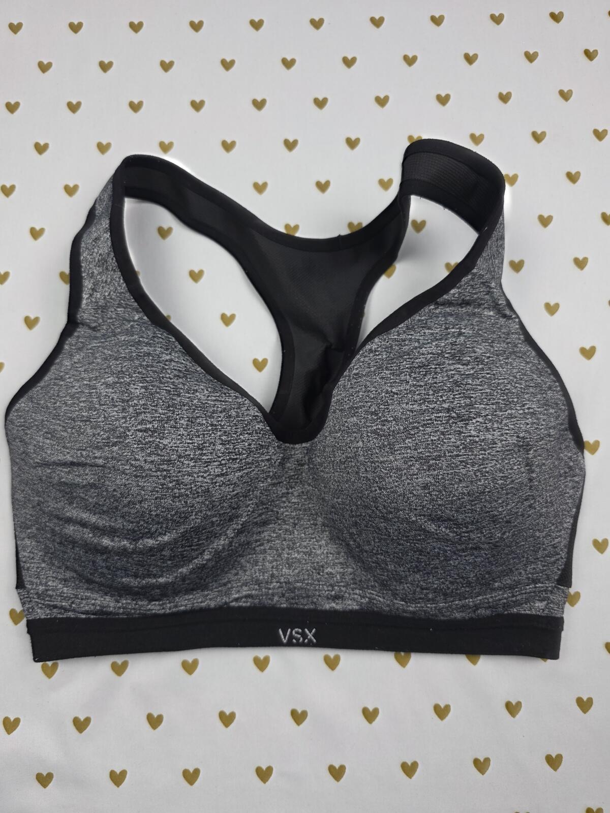 Victorias Secret SPORTS BRA Grey Supportive Tank Top Exercise 34DD