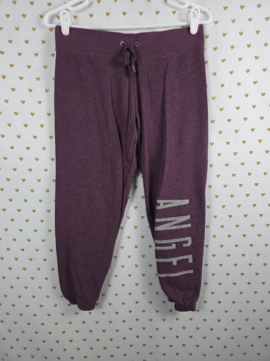 Victorias Secret ANGEL Bling Sequined Logo Tapered Joggers Sweatpants Sweats XS